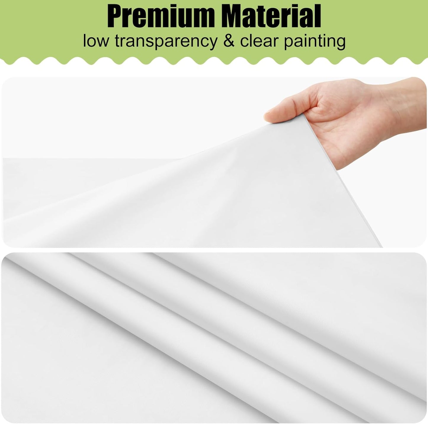 Smiry Disposable Table Cloth - Waterproof 54 x 108 Inch Rectangle Table Cover | 6 Pack, Sturdy & Leakproof, White