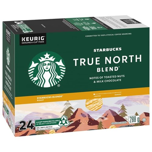 Starbucks True North Coffee, K-Cup Portion Pack for Keurig Brewers (24 Pack)