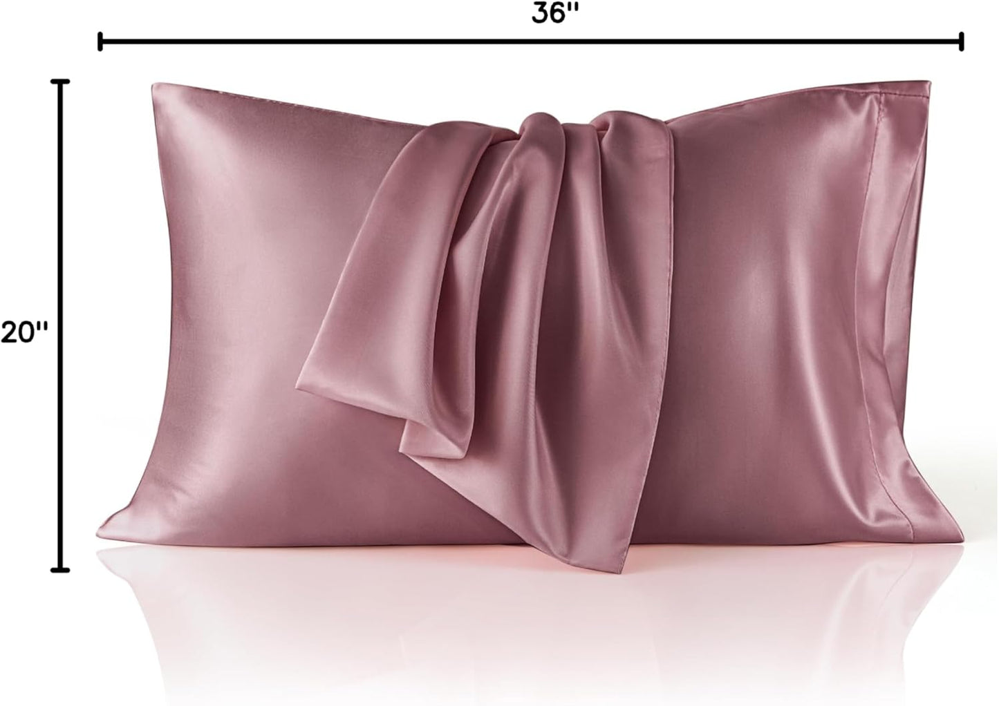 Bedsure King Size Satin Pillowcase Set - Silky Nostalgia Rose Pillow Cases for Hair & Skin | 20x36 Inches, 2-Pack