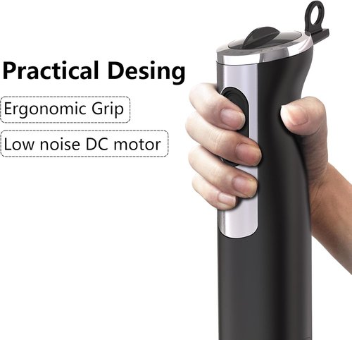 Immersion Blender - Handheld Electric Stick Mixer with 12 Speeds & Turbo Mode for Smoothies, Soups, Baby Food