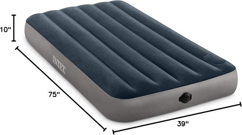 Intex Dura-Beam Twin Air Mattress - Fiber-Tech Construction, 10in Height, 300lb Capacity