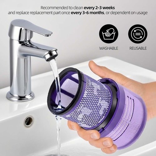 Dyson 2-Pack Replacement Filters - Washable & Reusable for V11 Animal, V11 Torque Drive, V15 Detect