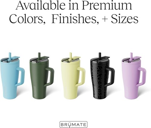 BrüMate Era 30oz Tumbler - 100% Leakproof Covered Straw Lid | Insulated Stainless Steel | BPA-Free (Dark Aura)