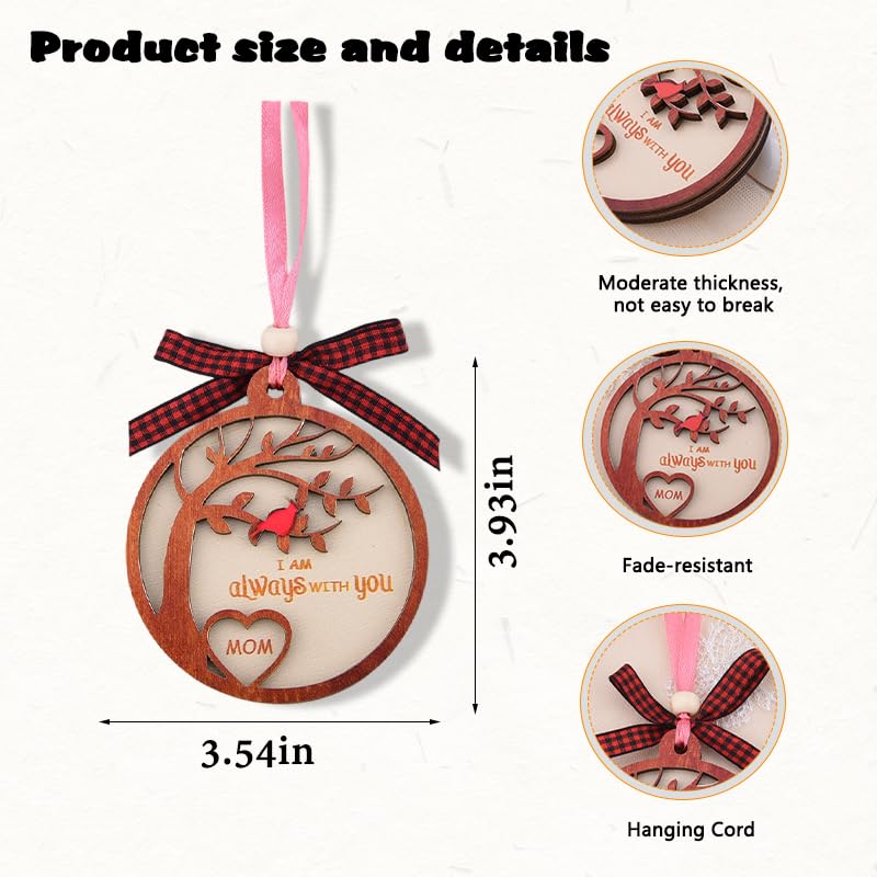 Memorial Christmas Ornament in Memory of Mom - Loss of Mother Sympathy Gift - Variation of Memorial Gifts for Loss of Mother