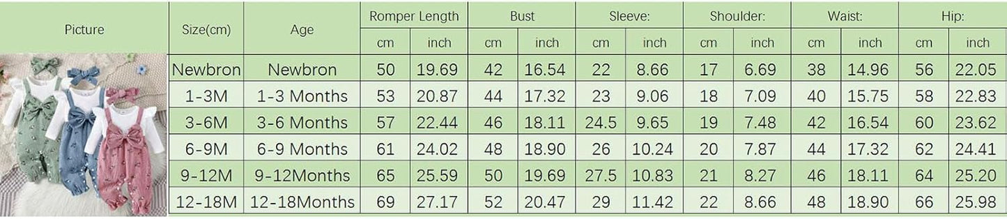 YINGISFITM Newborn Baby Girl Long Sleeve Romper - Cozy One-Piece Jumpsuit for Fall/Winter | Sizes 0-18 Months