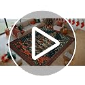 Christmas 5x7 Area Rug - Red Washable Non-Slip Vintage Floor Carpet for Living Room & Kid Room