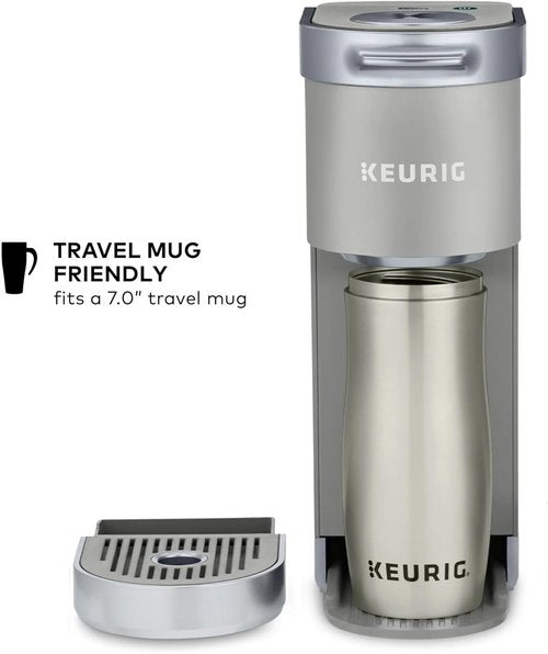 Keurig K-Mini Plus Coffee Maker - Slim 5-Inch Design, 6-12oz Brew Size, Pod Storage - Gray (Renewed)