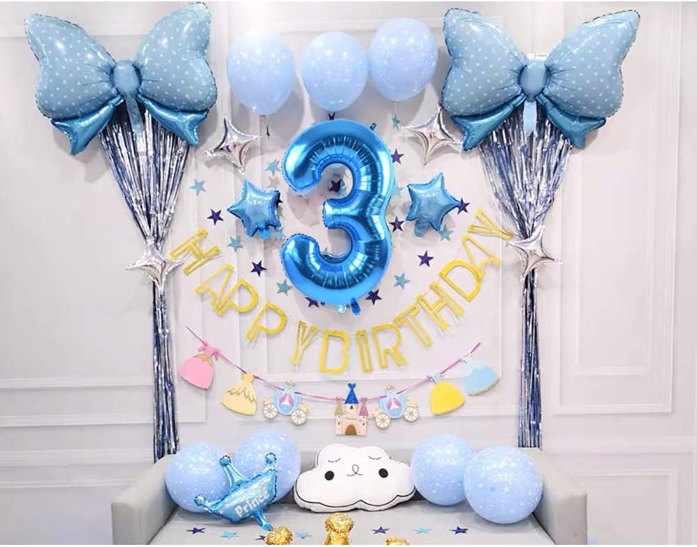 TONIFUL 40-Inch Blue Foil Mylar Number Balloon | Large 0-9 for Graduation, Weddings & Parties