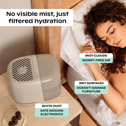 Canopy | 2.0 Bedside Humidifier - 36 HR Run Time, 2.5L Capacity, Reading Light & White Noise
