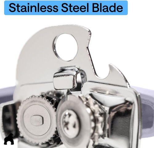 Gorilla Grip Heavy Duty Can Opener - Stainless Steel with Comfortable Handle & Oversized Knob | Lavender
