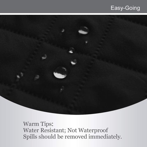 Easy-Going Reversible Couch Cover for 3 Cushion Couch Sofa Cover for Dogs Water Resistant Furniture Protector Cover with Foam Sticks Elastic Straps for Pet Cat (Sofa, Black/Black)