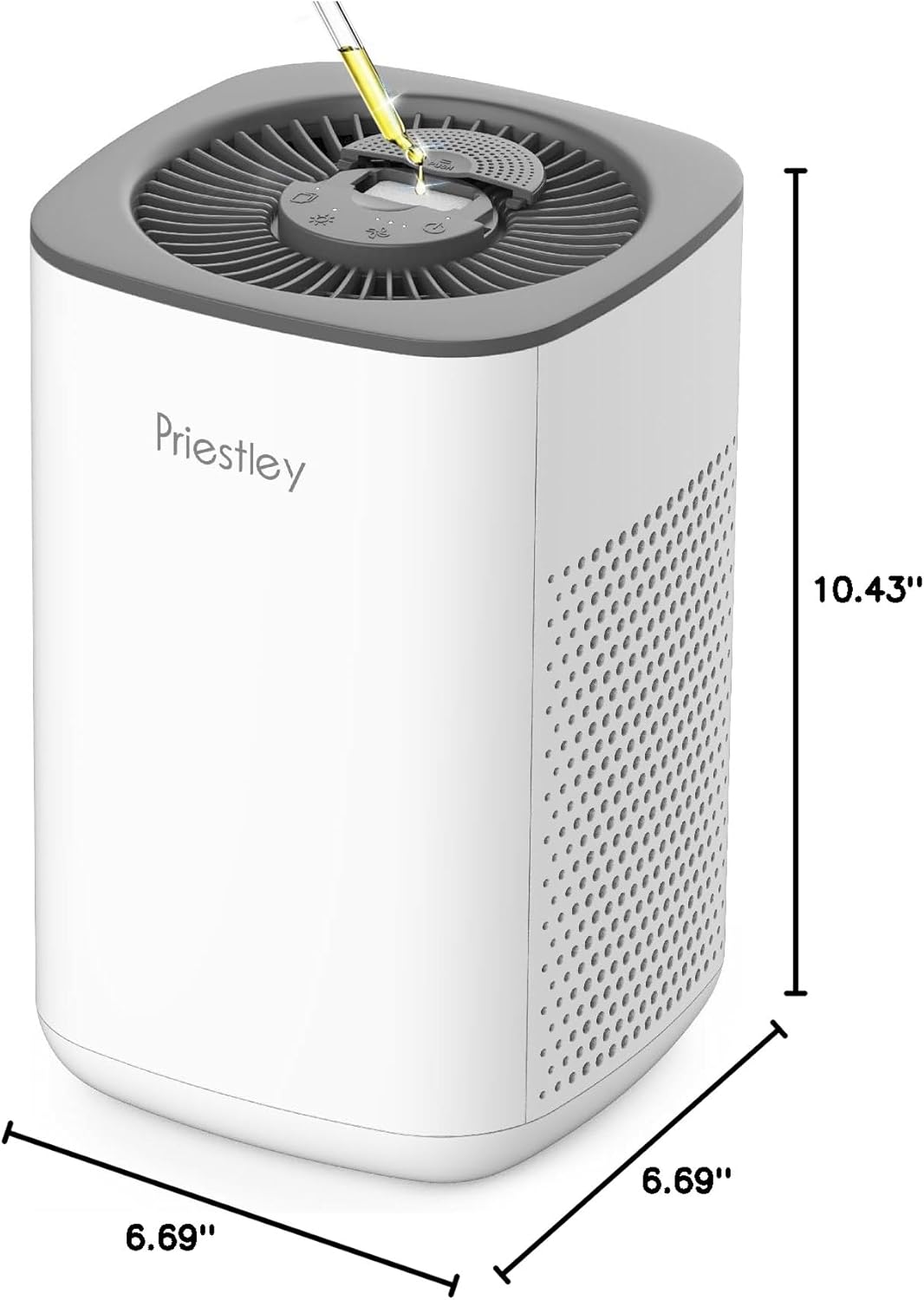 Priestley 3-in-1 HEPA Air Purifier - Quiet 20dB Essential Oil Diffuser for Home & Office