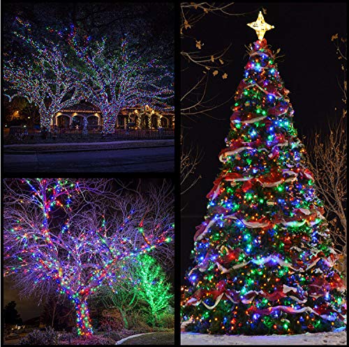 YULETIME Multicolor Christmas String Lights - 200 Faceted LED, 25 ft, 2-Set