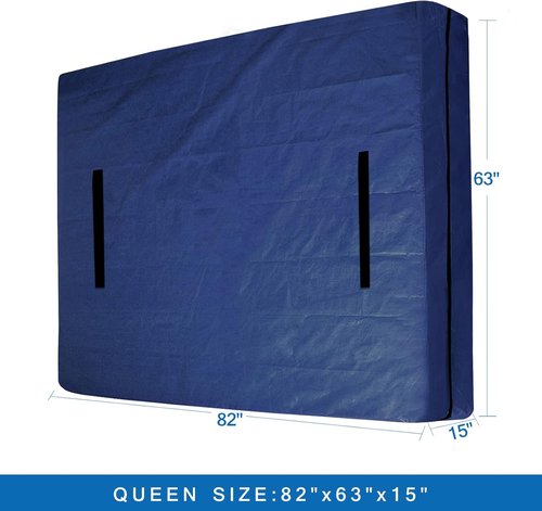 Mattress Bags for Moving - Waterproof Queen Size Cover with Heavy Duty Handles & Strong Zipper