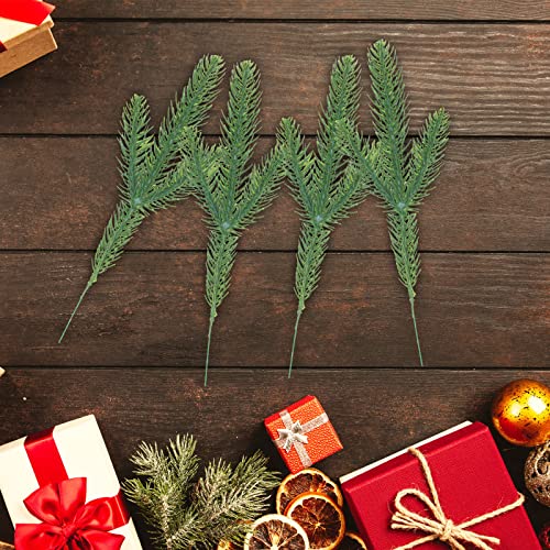 Artificial Pine Branches 100PCS Christmas Evergreen Picks - Green