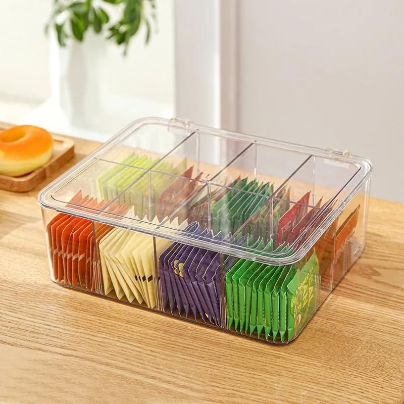 Vtopmart Clear Organizers,Stackable Storage Containers for Office Supplies,Desk Organization and Storage for Jewelry,Art Crafts