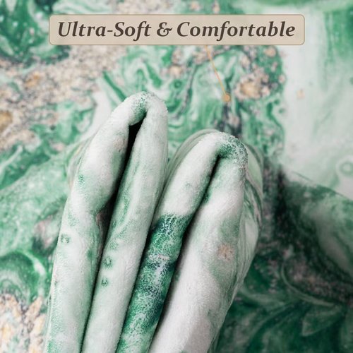 GEMBED Washable Area Rug 6x9 - Artistic Style Modern Rug for Living Room Bedroom Dining Room, Soft Low Pile Machine Washable Carpet, Non Slip Non Shedding Area Rug - Green/Gold, 6'x9'