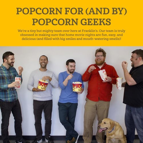 Franklin’s Gourmet Popcorn Organic Kernels - Non-GMO & All-Natural 28oz Tub - Perfect for Popping