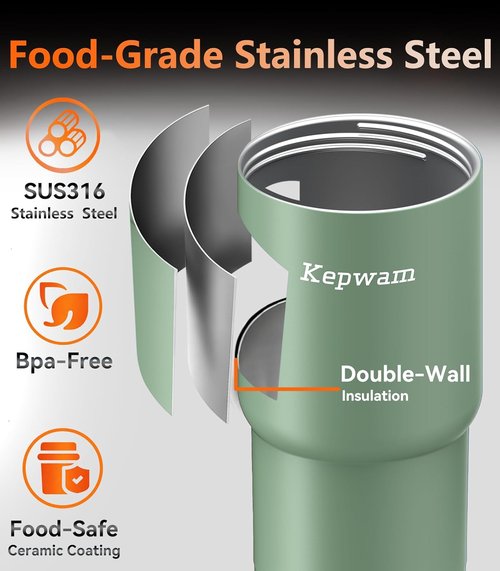 Kepwam T3 Self-Heating Travel Mug - 20oz Temperature-Controlled Coffee Warmer | Perfect for Car Cup Holders