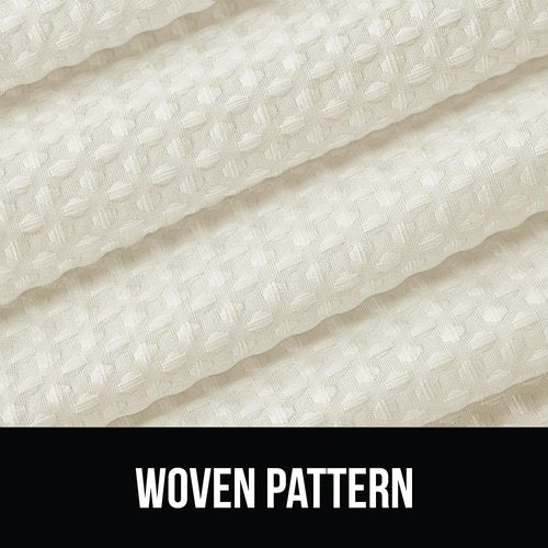 GORILLA GRIP Waffle Shower Curtain, Thick Weighted Fabric, Wrinkle and Rust Resistant, Hotel Quality Design, Heavy Duty Long Curtains for Bathroom Showers, Bath Tubs, Machine Wash, 72x72 Ivory Cream