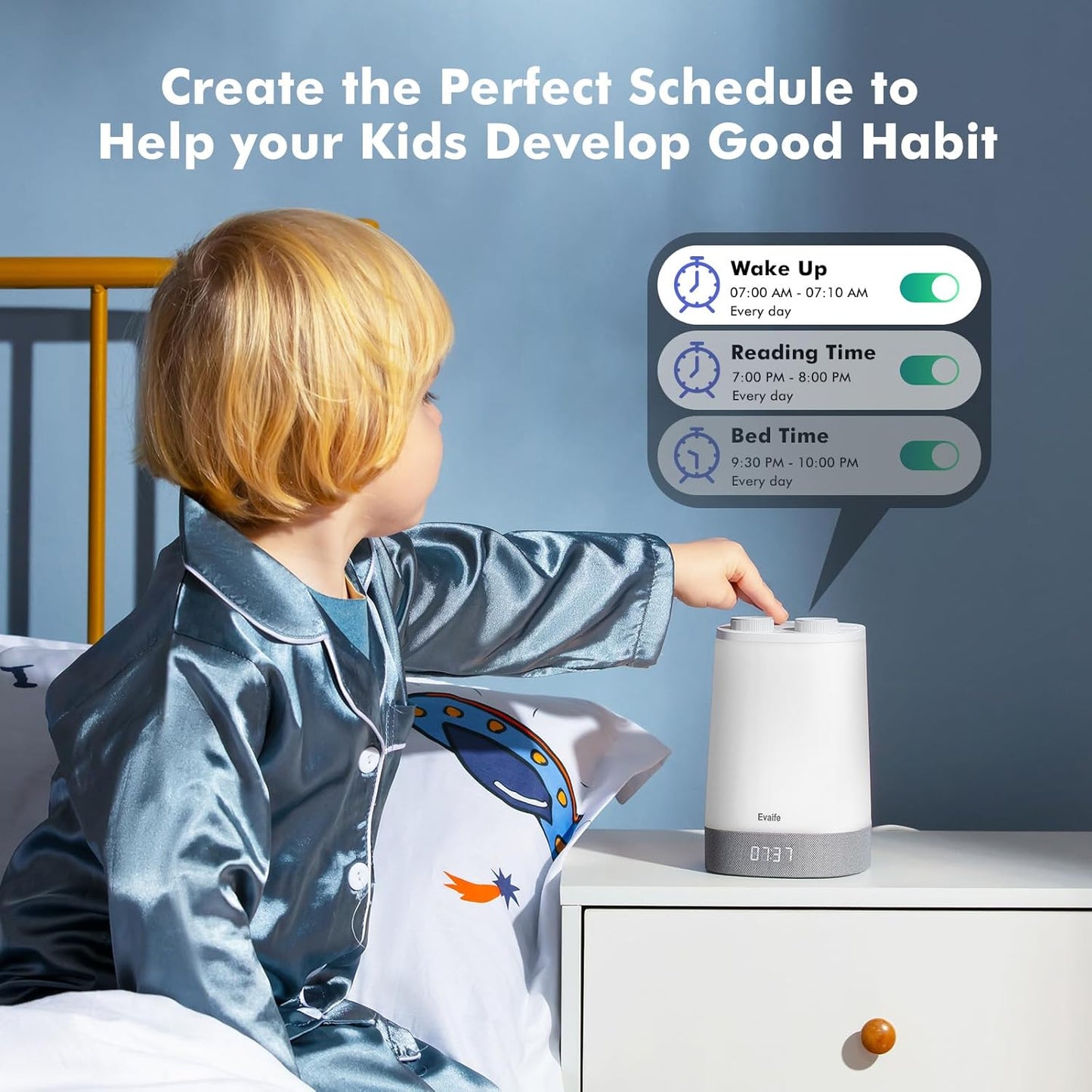 Skiennix Baby Sound Machine - Nursery Night Light & White Noise for Sleep | APP Control & Sleep Trainer