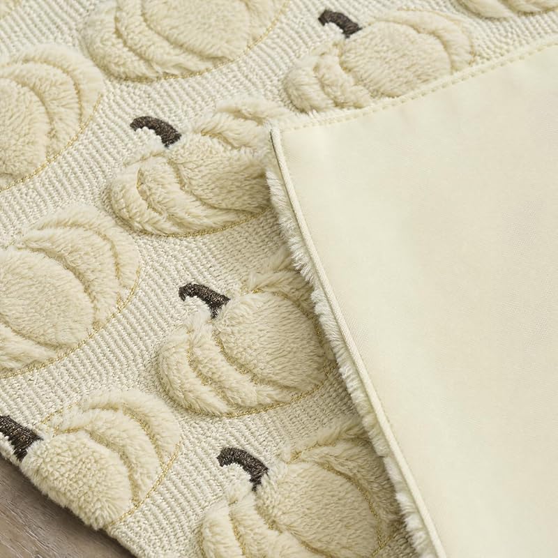 Beige Faux Fur Table Runner 13x72 Inch - Artoid Mode Variation Beige+13" x 72"