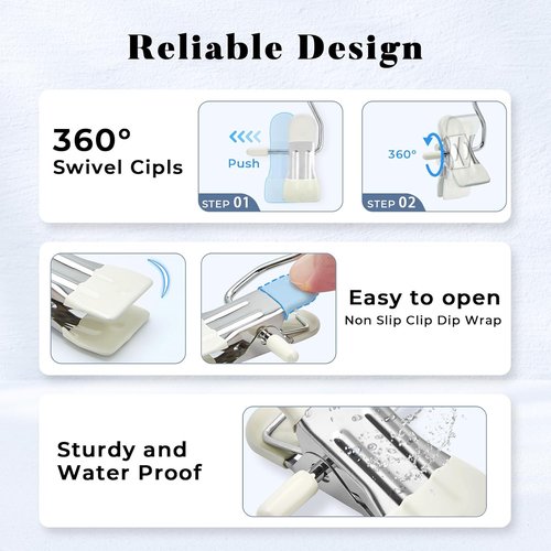HOUSE DAY Legging & Yoga Pants Hangers - Space-Saving Clips for Closet Organization | 20 Pack in Ivory