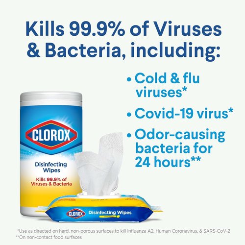 Clorox Disinfecting Cleaning Wipes Variety Pack, 75 Count Each, Pack of 3 (Package May Vary)