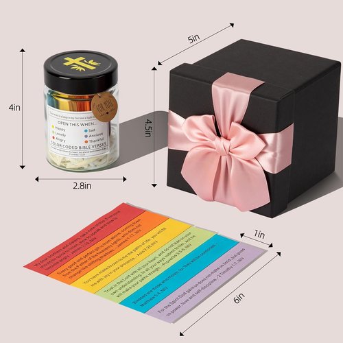 Bible Verse Jar - Inspirational Christian Gift for Women | Perfect for Christmas, Baptism & Encouragement