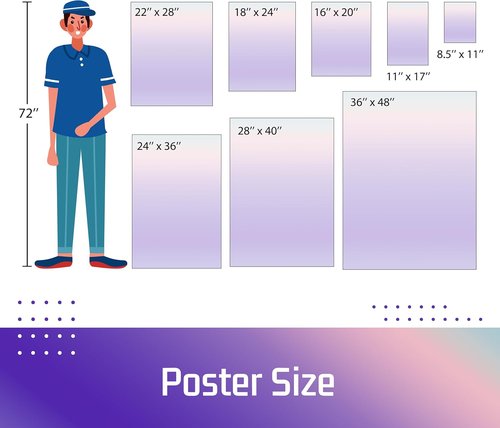 BillyPrint Custom Poster Prints - Personalized Waterproof Vinyl Wall Art - 8.5x11in Size