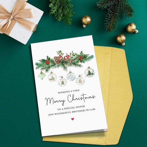 Goroar Christmas Card for Sister and Brother-in-Law | Heartfelt Holiday Greeting Card