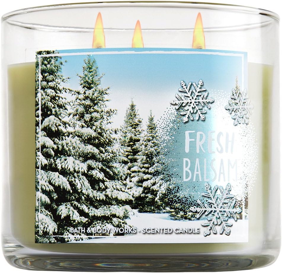 Bath & Body Works 3-Wick Candle - Fresh Balsam Scent for Cozy Ambiance | Perfect Holiday Gift