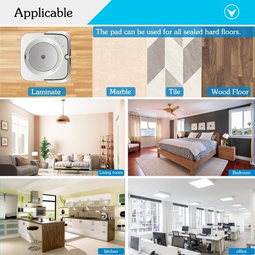iRobot | 8-Pack Upgraded M6 Wet Mopping Pads - New Sticky Design, Washable & Reusable for Braava Jet M6 Series