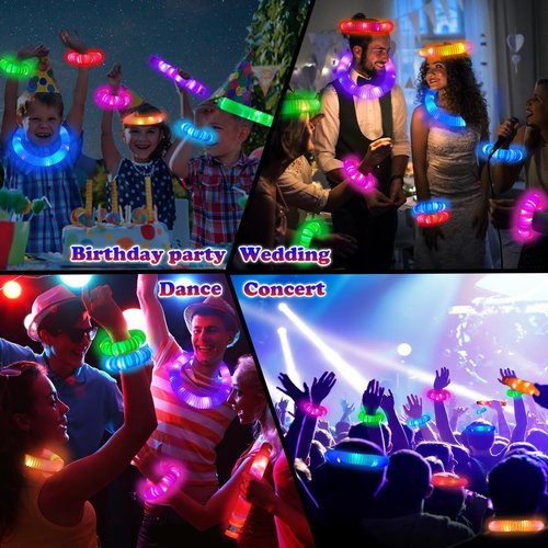 Glow Sticks | 48 PCS Glow in the Dark Bracelets & Necklaces - Perfect Party Favors for Kids