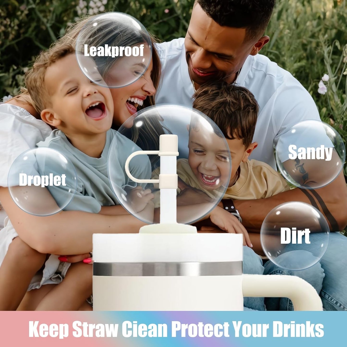Stanley 7-Piece Straw Cover Caps - Silicone Toppers for 30oz & 40oz Tumblers | Multicolor