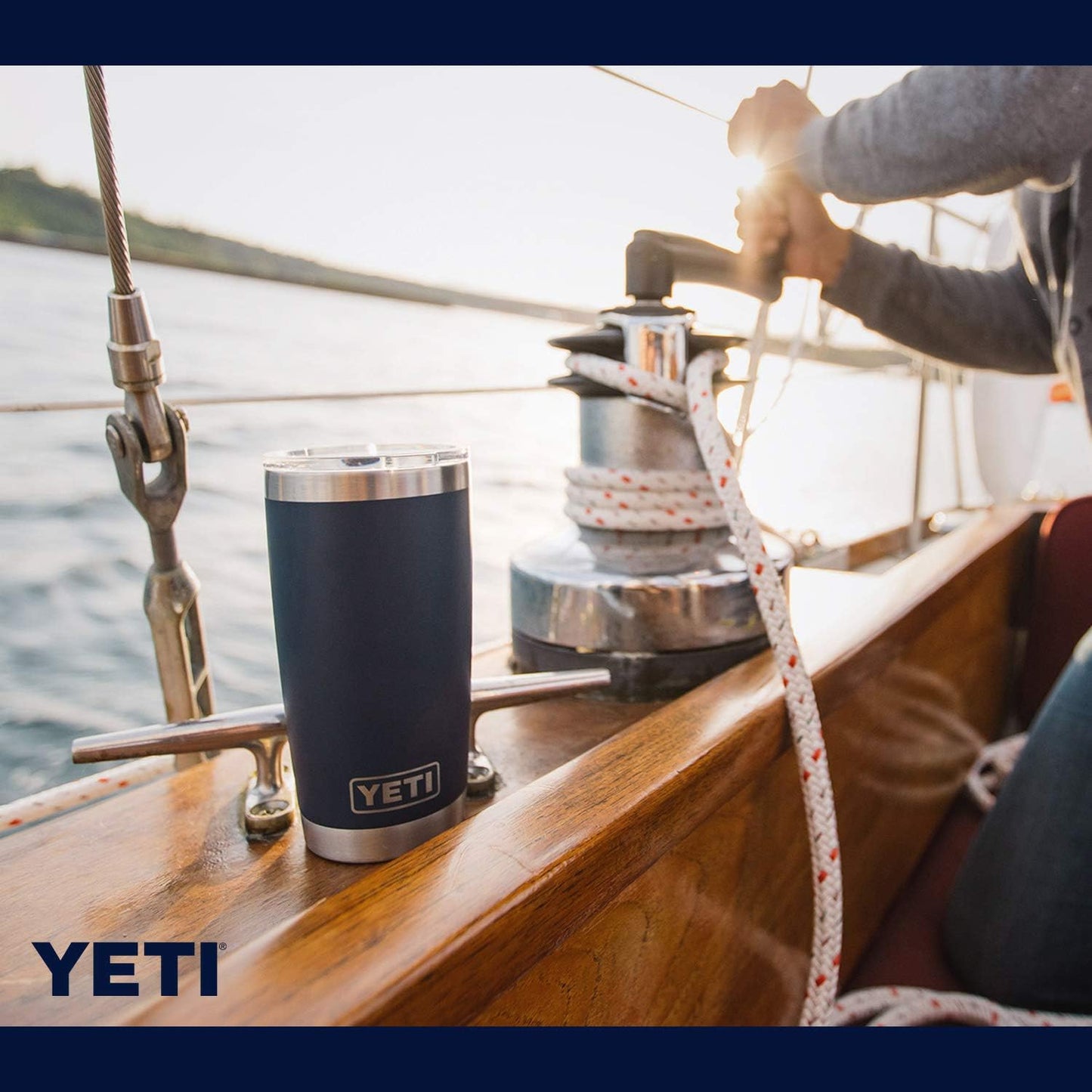 YETI Rambler 20 oz Tumbler Set - Includes MagSlider Tumbler & Straw Lid | Navy Color