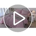 Pink Ruffle Twin Duvet Cover Set for Girls - Soft Polyester Bedding