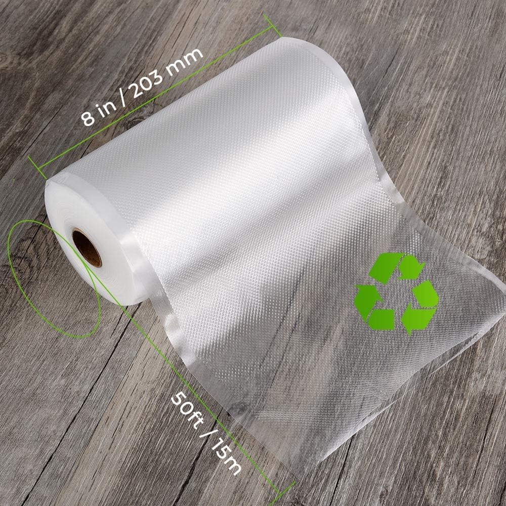 Vacuum Sealer Bags - Commercial Grade BPA-Free Rolls | 6 Pack: 3 Rolls 11" x 20' & 3 Rolls 8" x 20' - Durable Sous Vide Food Storage