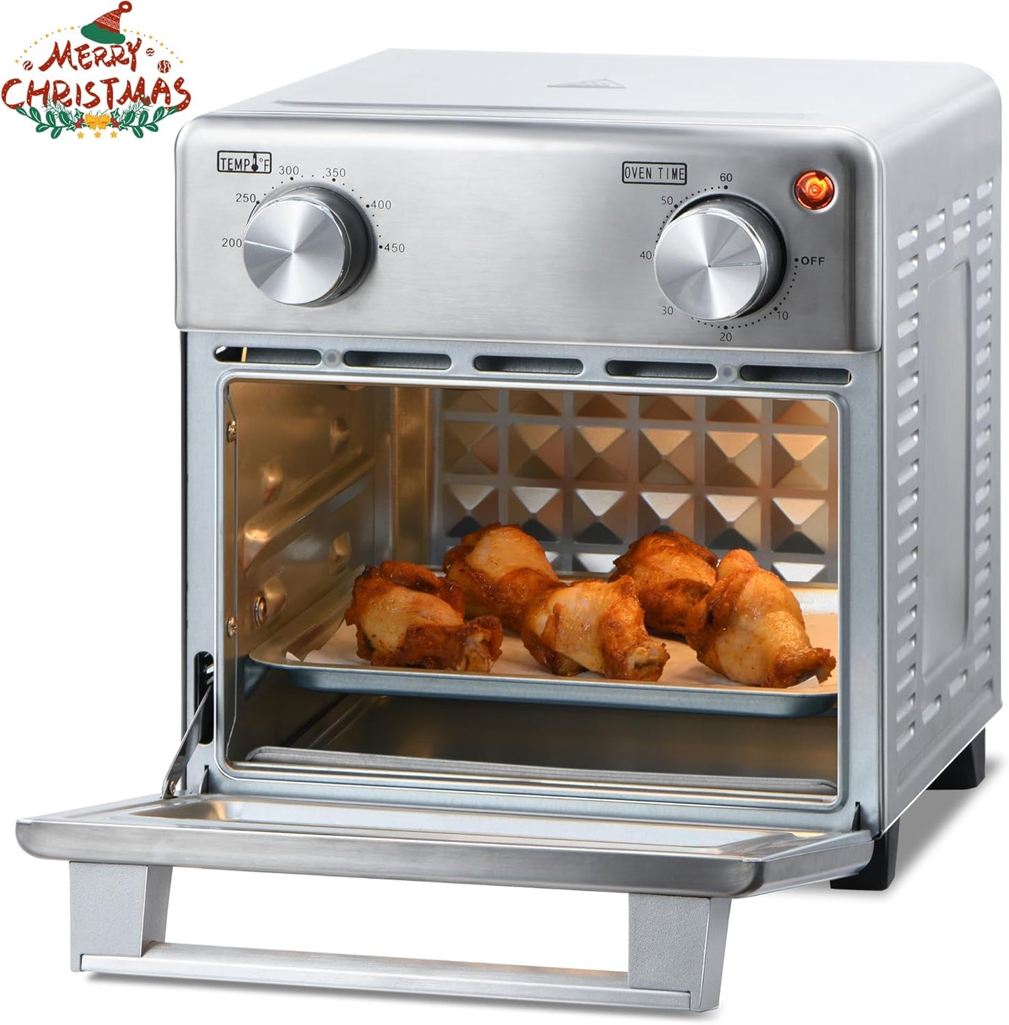 Skiennix 8.5QT Toaster Oven Air Fryer Combo - Stainless Steel, Fast Preheat, Ideal for Small Spaces