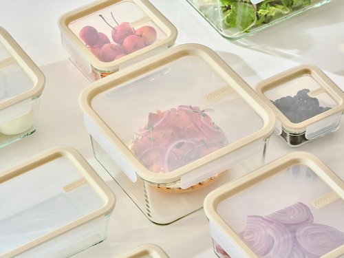 Glasslock Sens 24-Piece Glass Food Storage Set - Airtight & Leakproof | Microwave & Oven Safe, Nestable Design