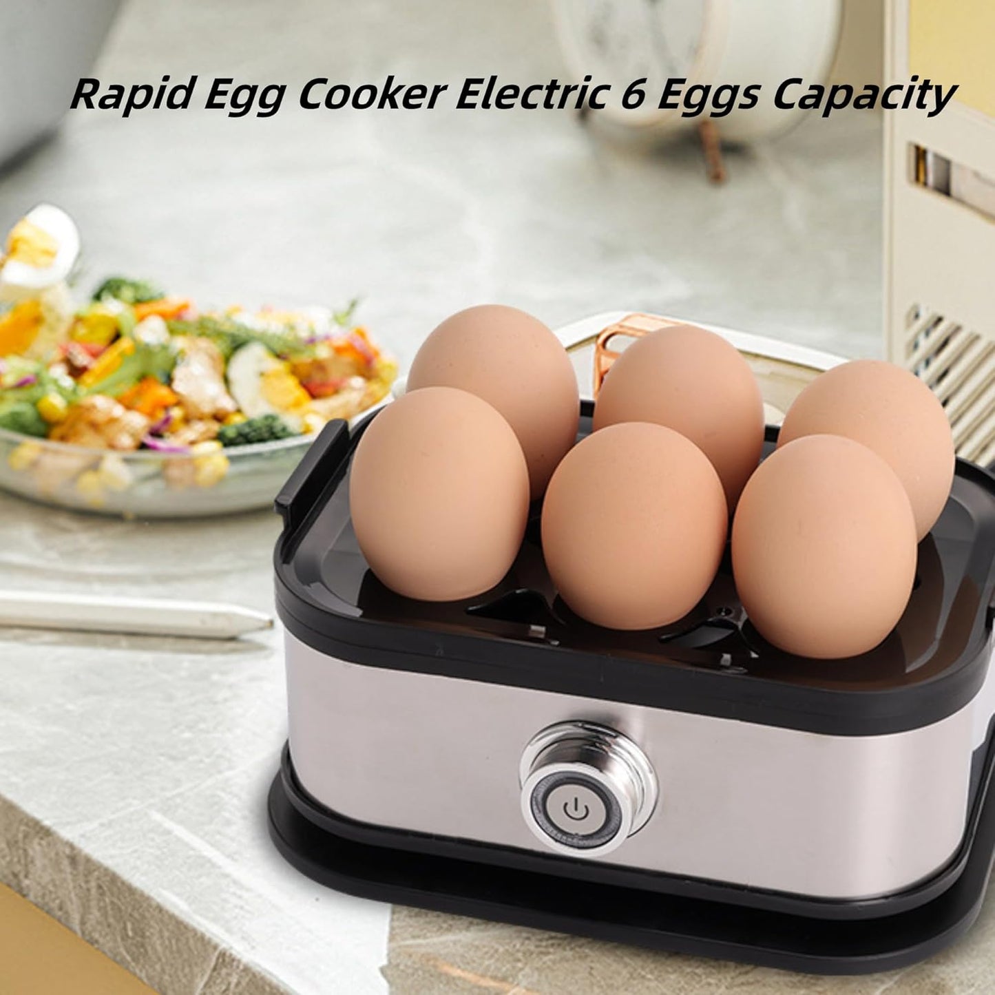 Smart Egg Cooker - Multi-Function Electric Device with Auto Shut-Off | 6 Egg Capacity for Perfect Hard, Medium, and Soft Boiled Eggs
