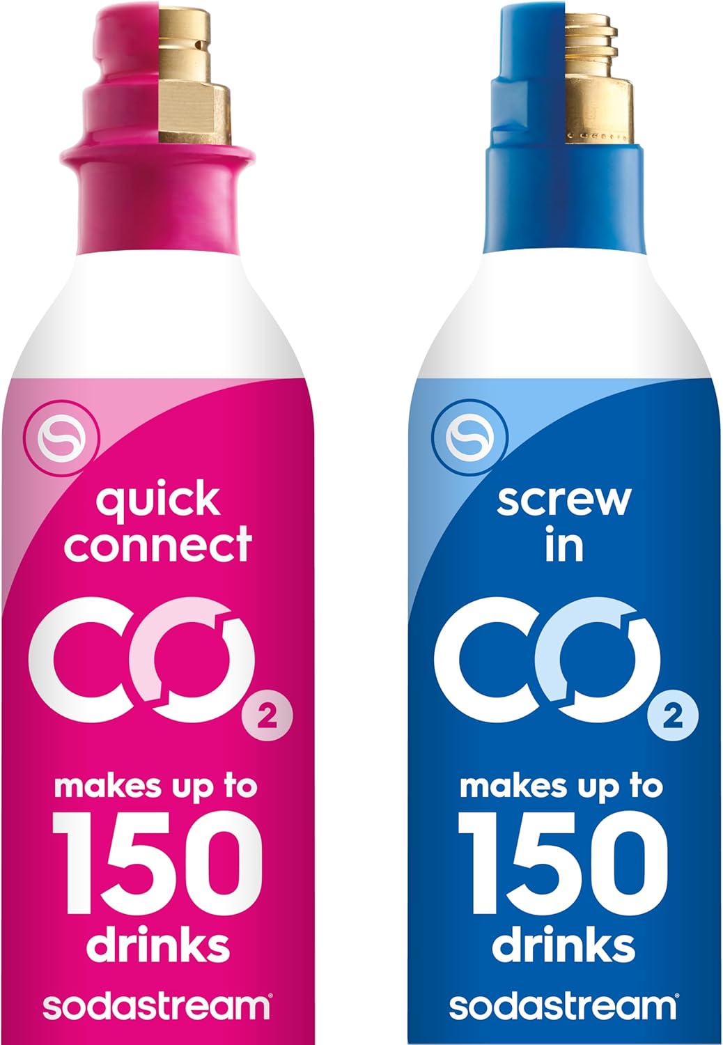 SodaStream CO2 Gas Carbonation Bundle - 3 Cylinders for Fizzi, OneTouch, Jet & More - Never Run Out of CO2 Again