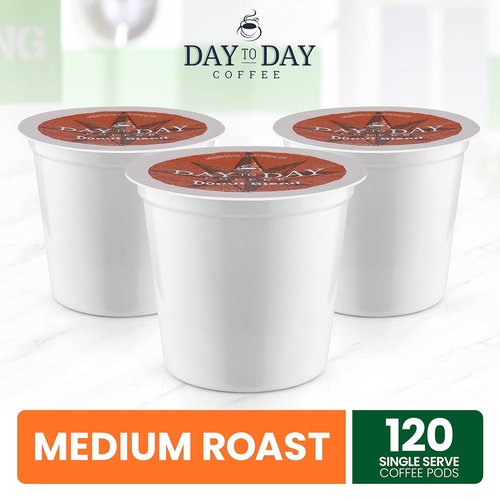 Day To Day Coffee - Donut Blend Medium Roast Coffee Pods - 120 Count | Compatible with Keurig K-Cup Brewers