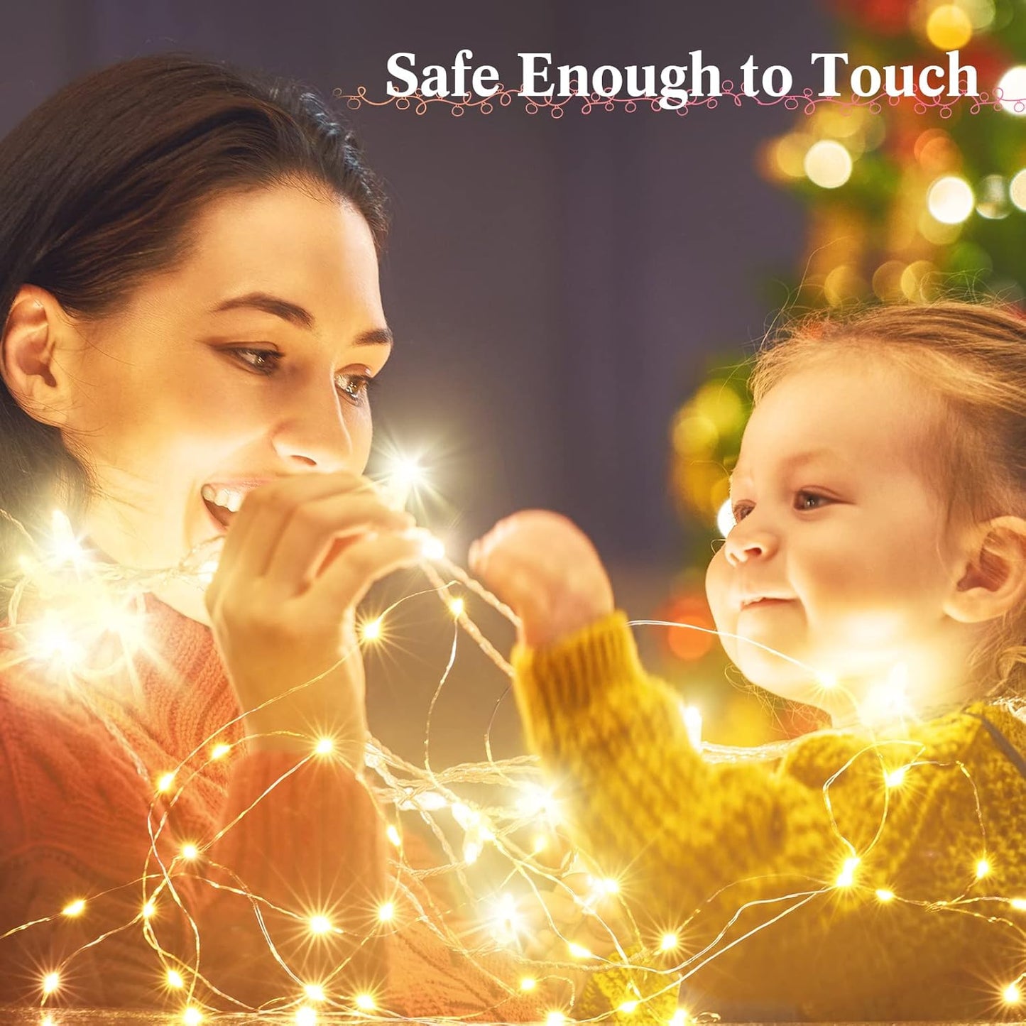 Tuanse LED Fairy Lights - 150 Pack Battery Operated String Lights | 3 Speed Modes, 7 ft, Warm White