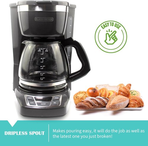 Black and Decker 12-Cup Replacement Carafe - Compatible with CM1160B & CM1160W Models
