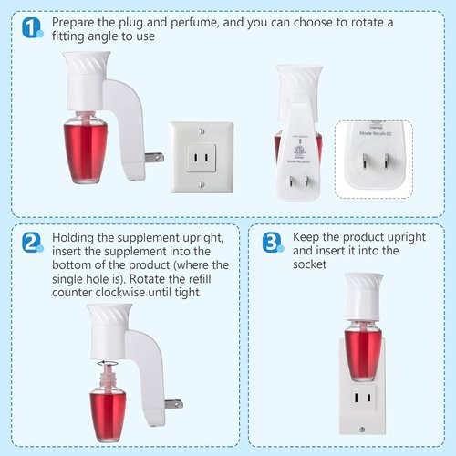 Hohean Wall Fragrance Diffuser - 2 Pack, ETL Certified, Adjustable Scent Control | Compatible with Bath & Body Works Refills (White)