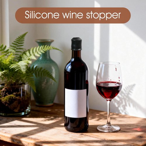 8PCS Silicone Wine Stopper for Wine Bottles, Reusable Sparkling Wine & Champagne Stopper, Double Seal Design to Keep Wine Fresh, Fits Most Bottles, 4 Colors (Grey, Red, Brown, Black)