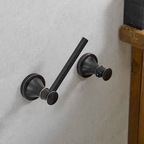 Hoimpro Wall Mounted Toilet Tissue Paper Holder - Rustproof Design in Oil Rubbed Bronze Finish