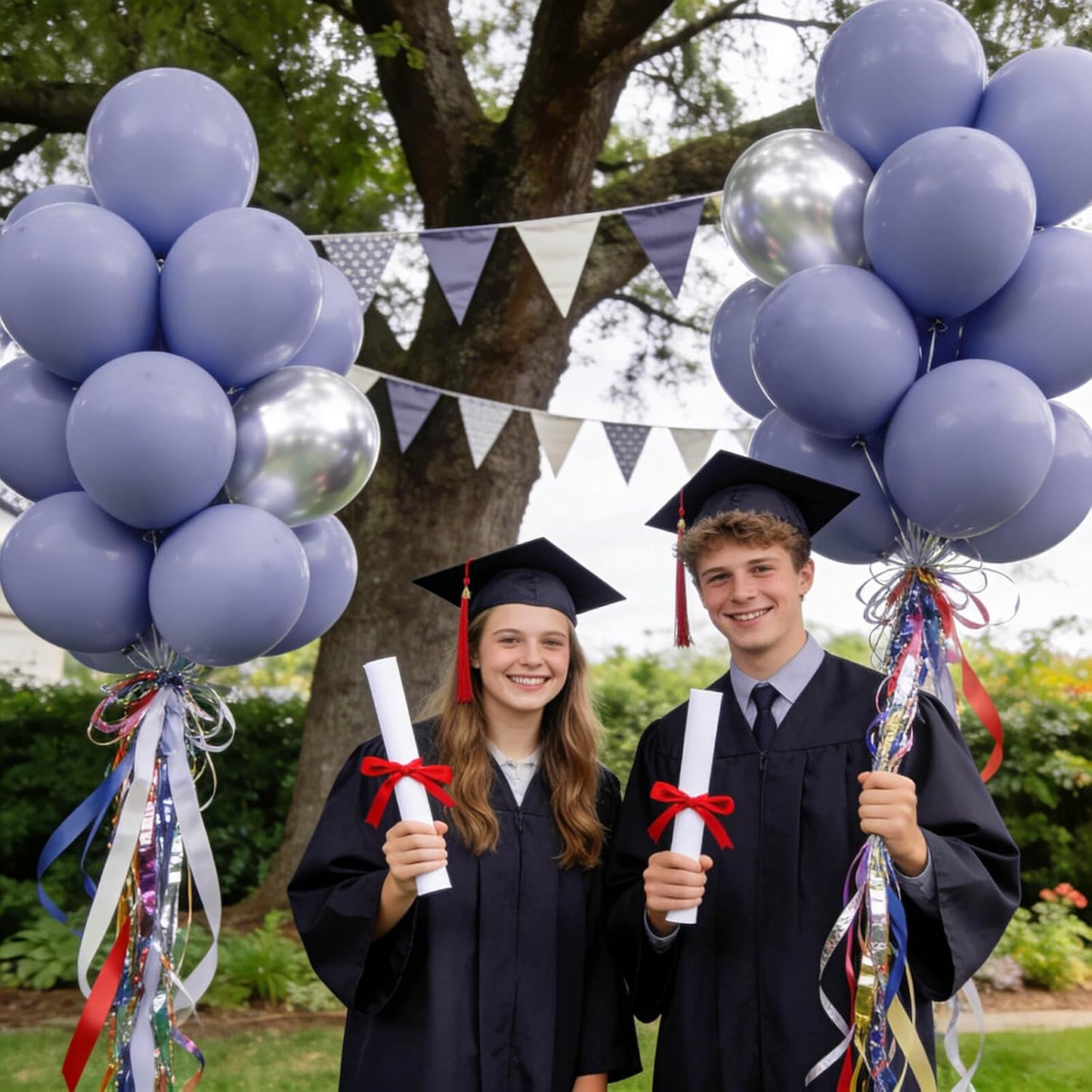 Skiennix 12-Inch Dusty Blue Balloons - 110 Pack Latex Balloons for Birthday, Baby Shower & Wedding