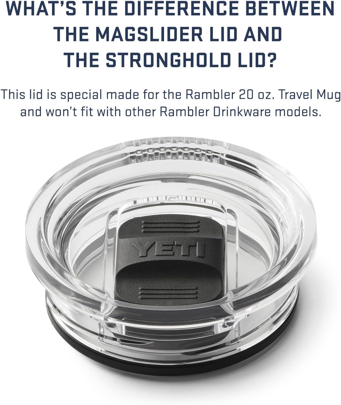YETI Rambler 20 oz Travel Mug - Stainless Steel, Vacuum Insulated with Stronghold Lid